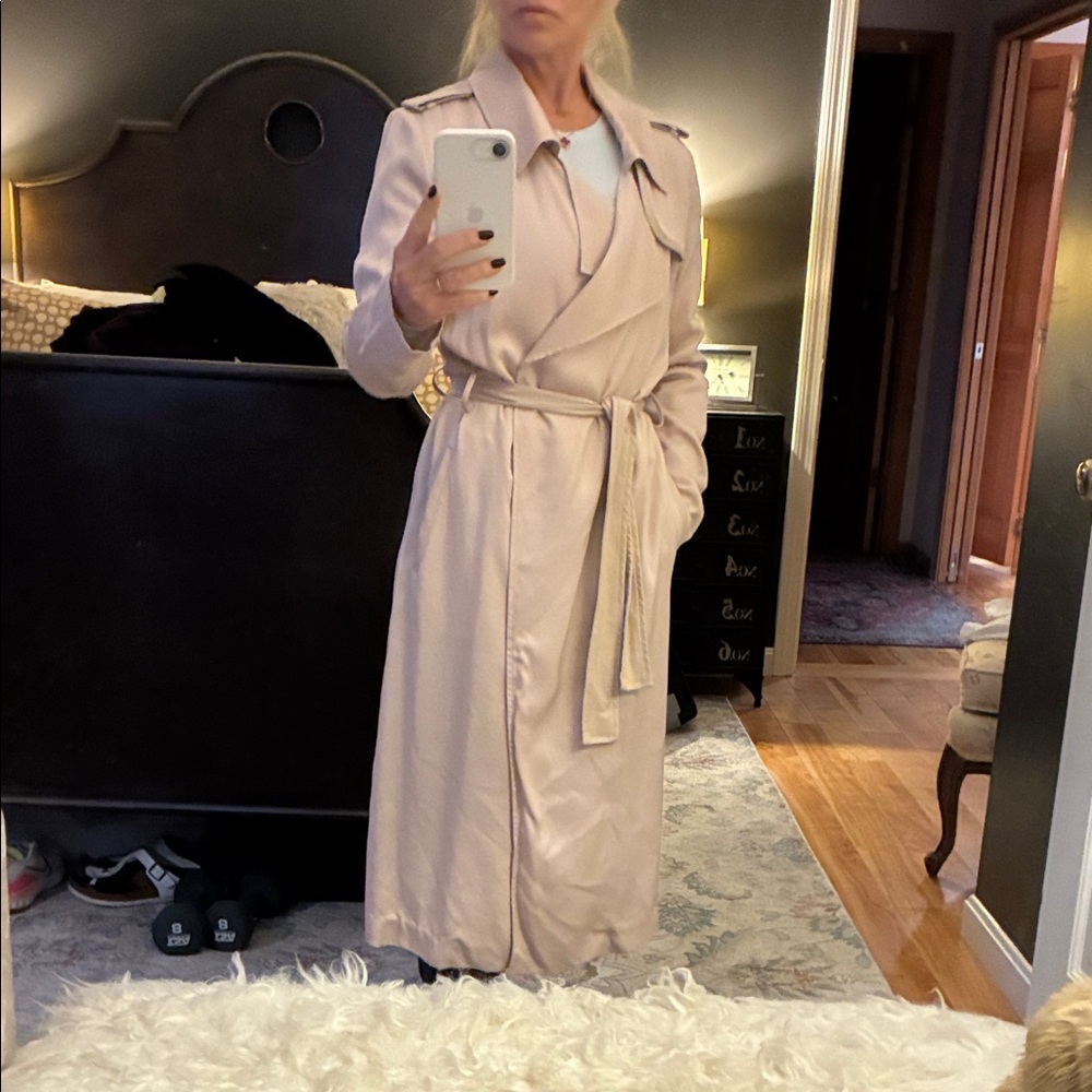 Badgley Mischka Cream Trench Coat